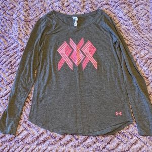 Under Armour Long Sleeve T-Shirt, gray, size Small
